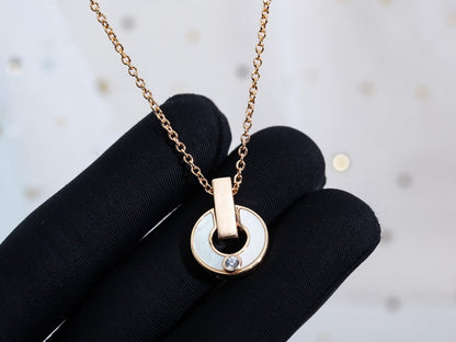 [Kincade Jewelrys]GARI NECKLACE PINK GOLD MOP