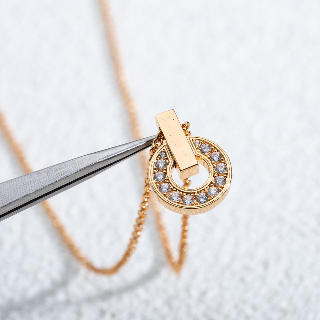 [Kincade Jewelrys]GARI NECKLACE PINK GOLD DIAMOND