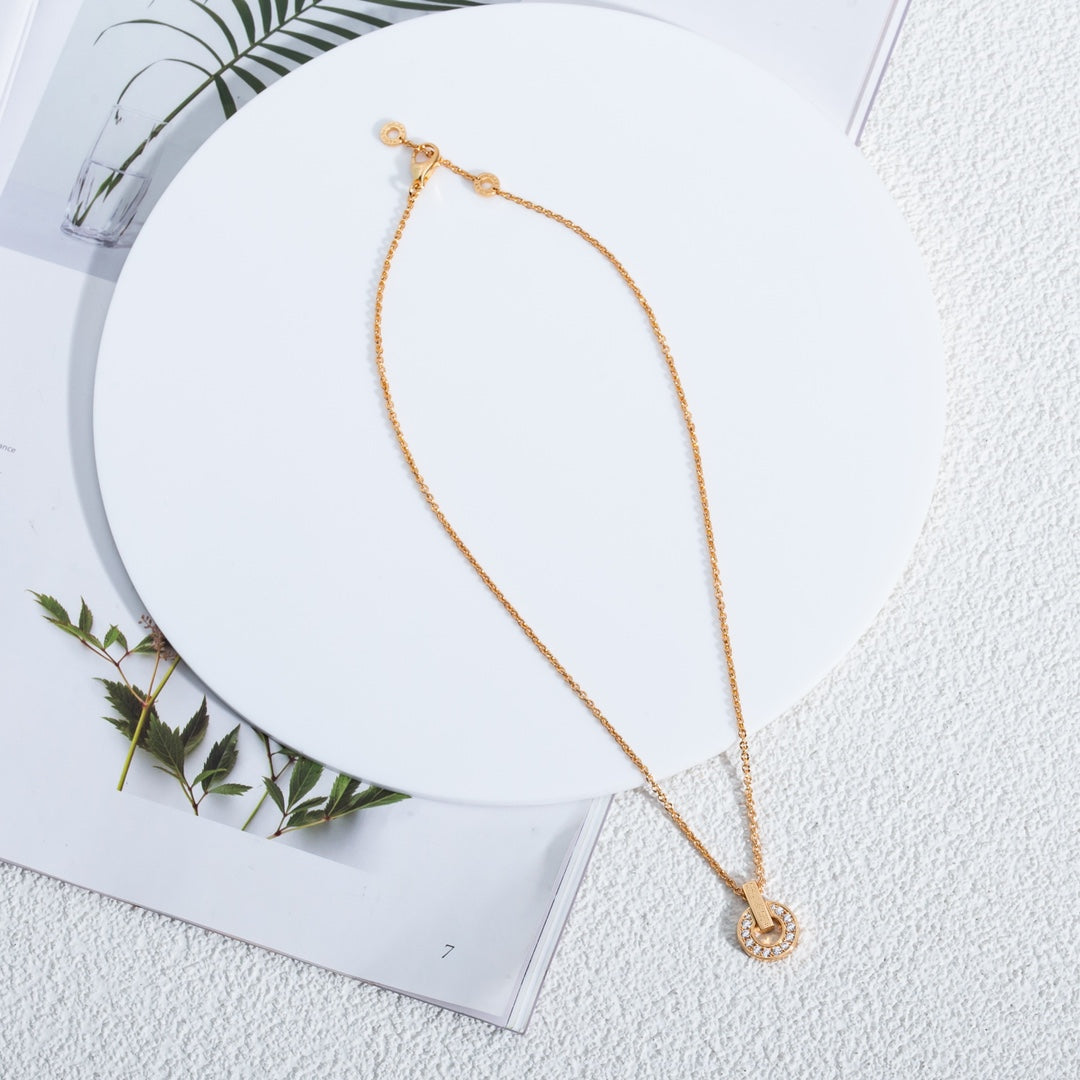 [Kincade Jewelrys]GARI NECKLACE PINK GOLD DIAMOND