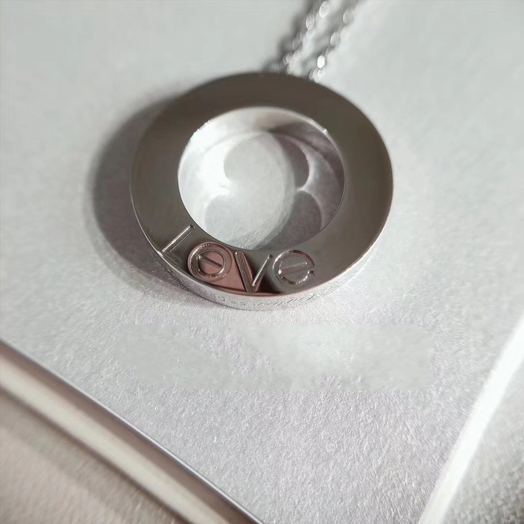 [Kincade Jewelrys]LOVE NECKLACE ADJUSTABLE SILVER
