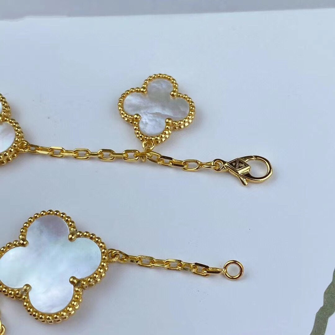 [Kincade Jewelrys]MAGIC CLOVER MOP GOLD BRACELET 5 MOTIFS
