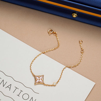 [Kincade Jewelrys]STAR 1 DIAMOND PINK GOLD BRACELET