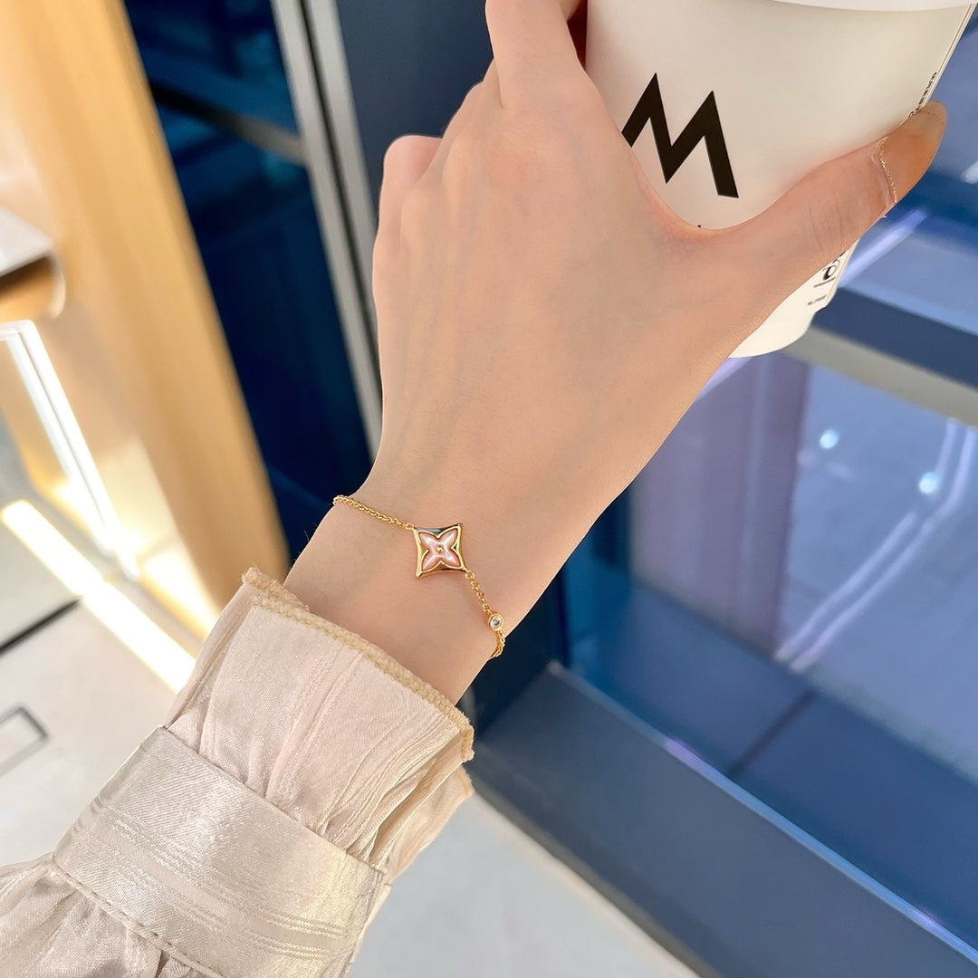 [Kincade Jewelrys]STAR 1 DIAMOND PINK GOLD BRACELET