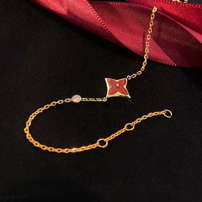 [Kincade Jewelrys]COLOR STAR CARNELIAN PINK GOLD DIAMOND BRACELET