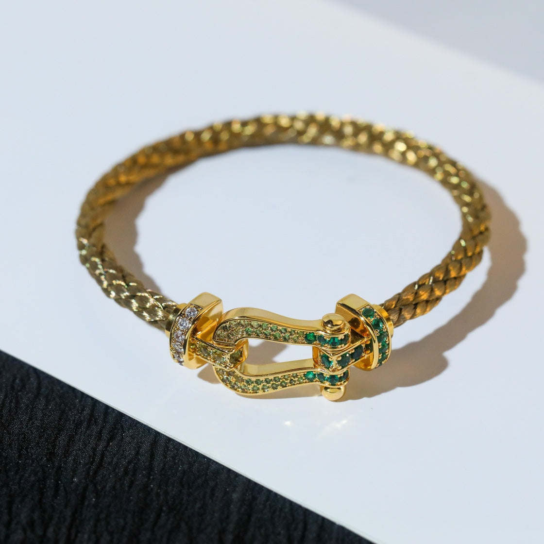 [Kincade Jewelrys]FORCE 10 GOLD GREEN DIAMOND PAVED