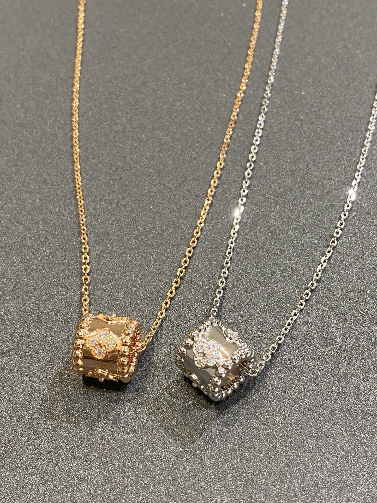 [Kincade Jewelrys]PERLEE PEDANT SIVLER DIAMOND NECKLACE