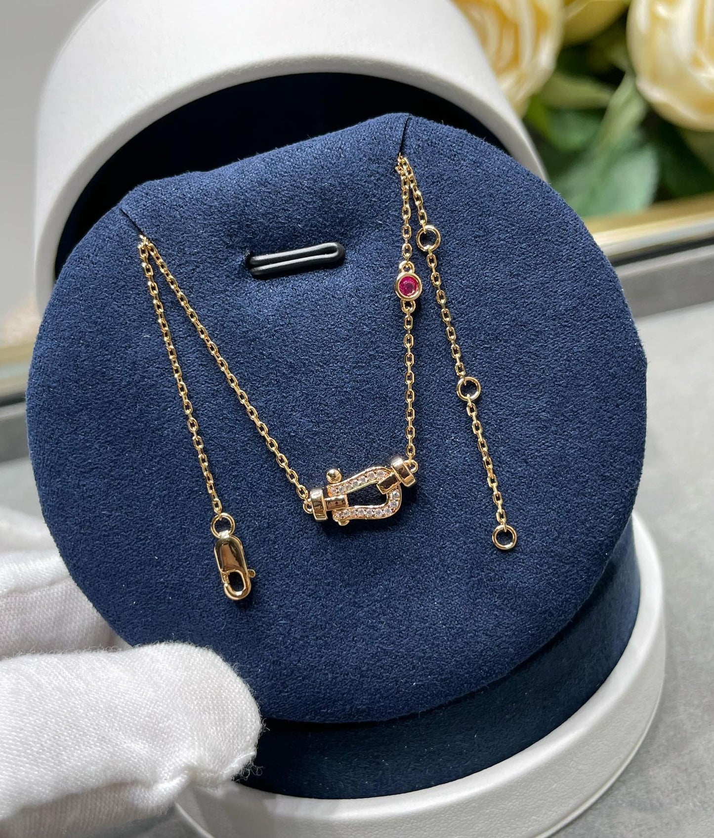 [Kincade Jewelrys]FORCE 10 DIAMOND PINK GOLD NECKLACE