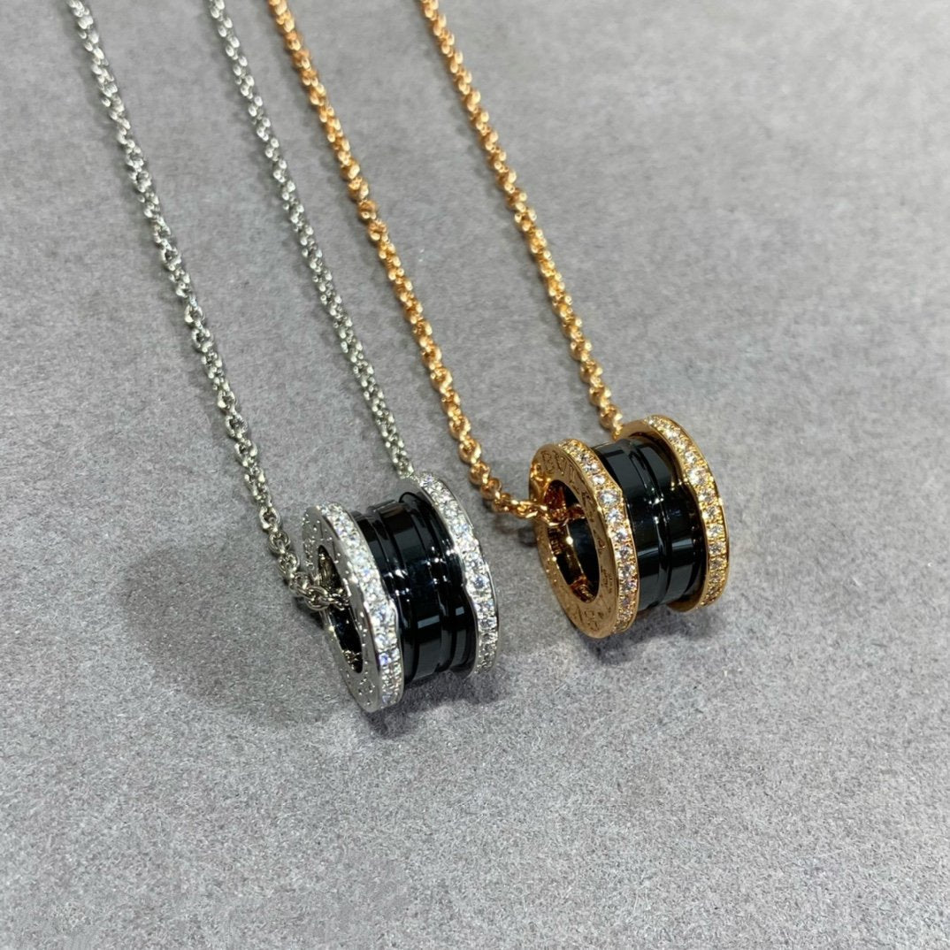 [Kincade Jewelrys]ZERO 1 DIAMOND CERAMIC NECKLACE