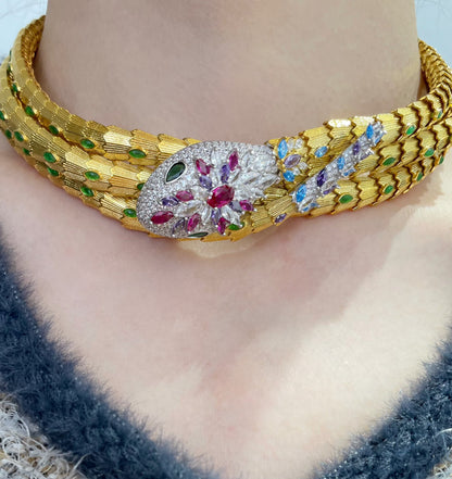 [Kincade Jewelry]HAUTE COUTURE GOLD SERPENTI NECKLACE