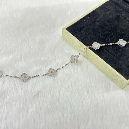 [Kincade Jewelrys]CLOVER 6 MOTIF DIAMOND BRACELET