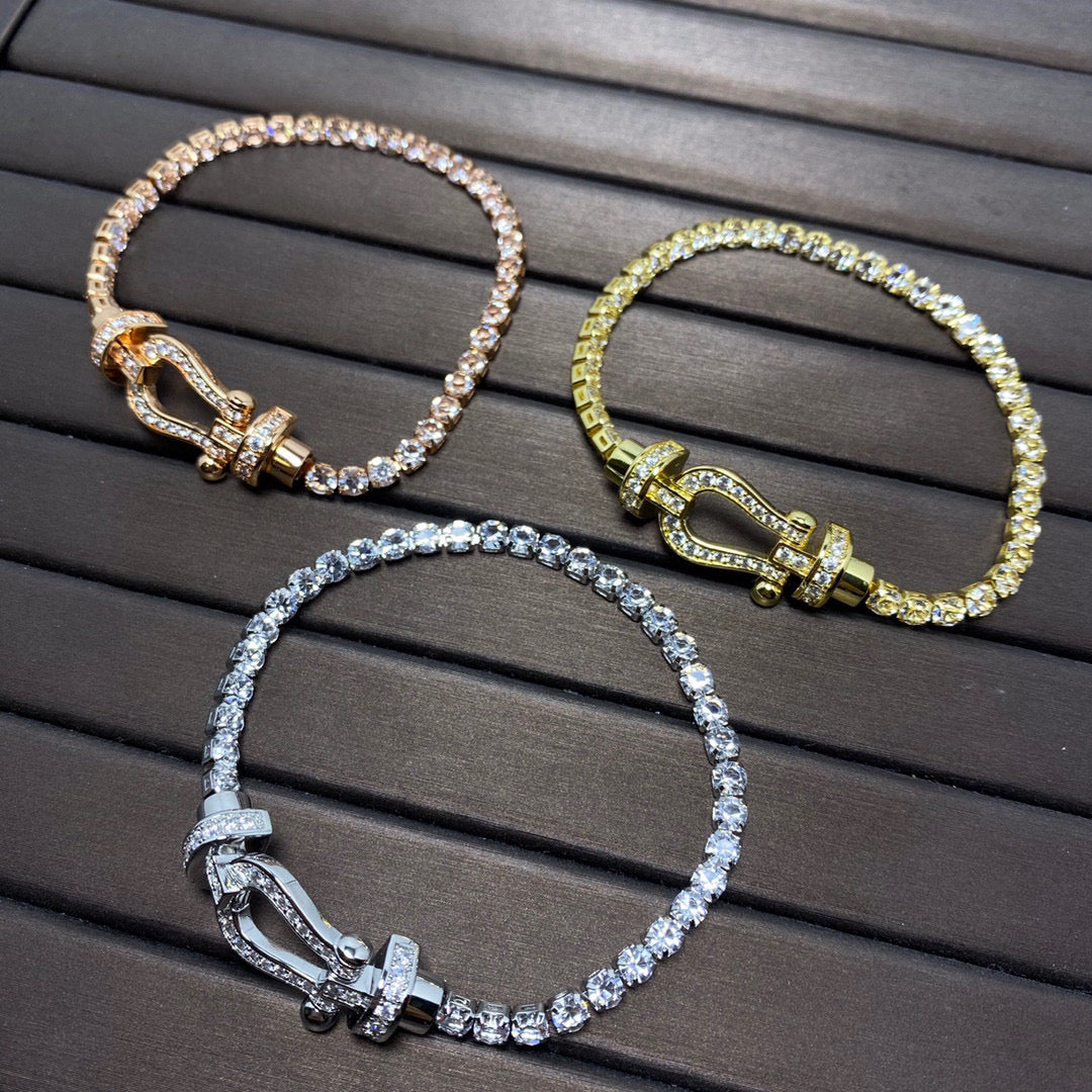 [Kincade Jewelrys]FORCE  HORSESHOE  DIAMOND TENNIS BRACELET