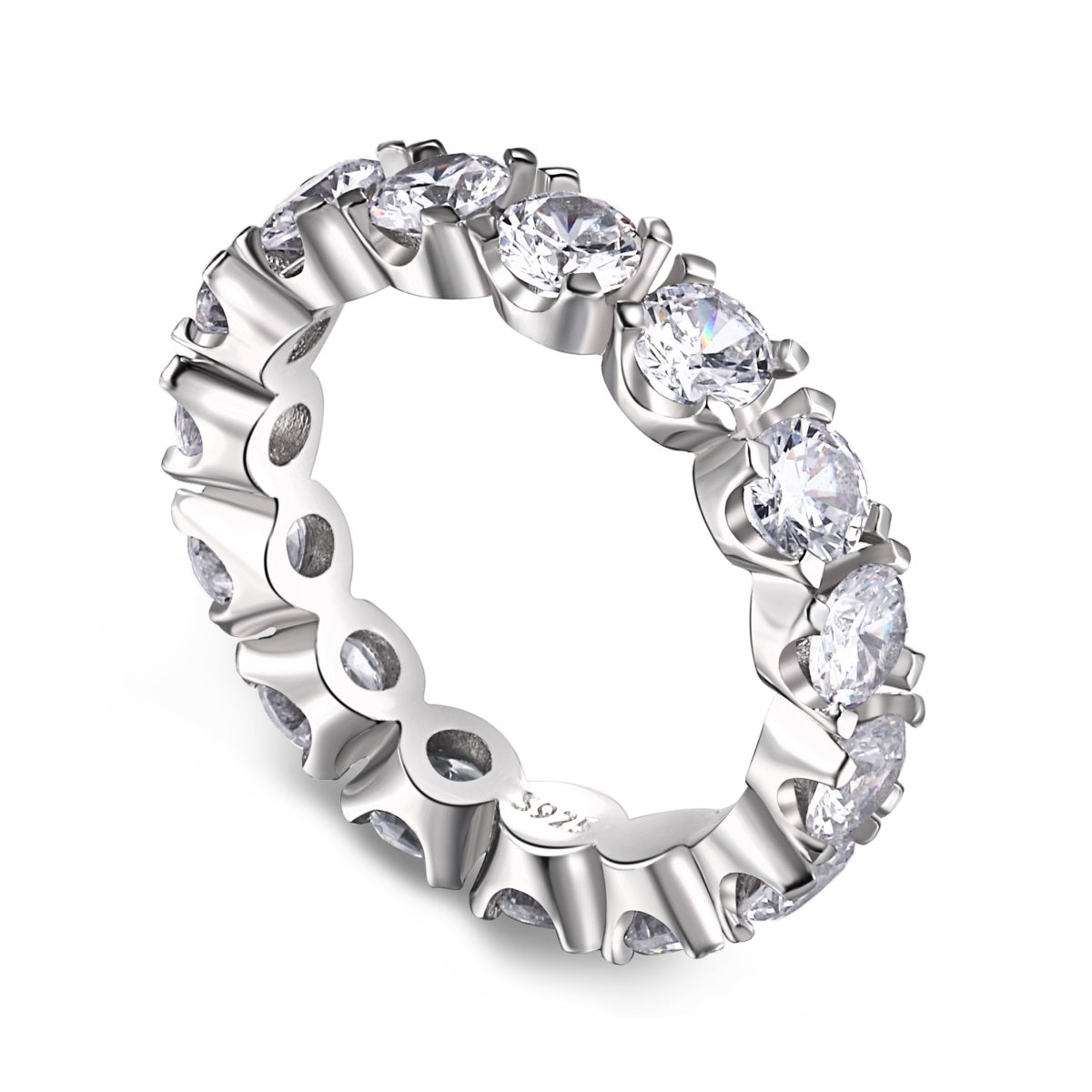 [Kincade Jewelery]Eternity Round Cut Tennis Ring