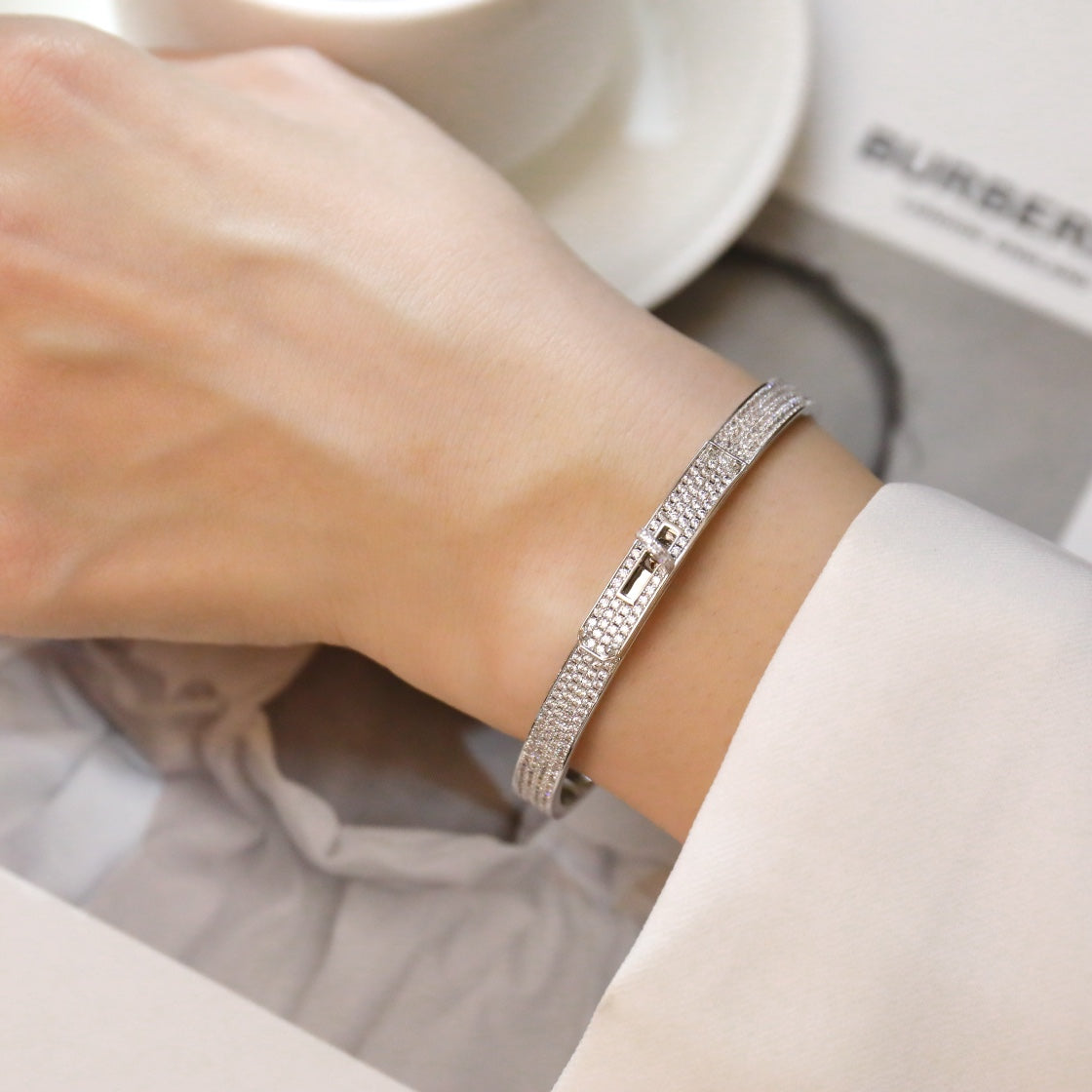 [Kincade Jewelrys]KELLY BRACELET DIAMOND PAVED