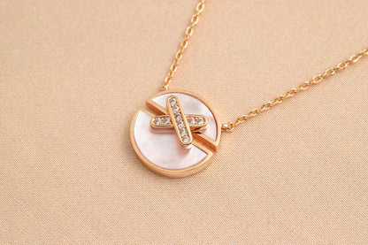 [Kincade Jewelrys]JEUX DE ROSE GOLD DIAMOND NECKLACE