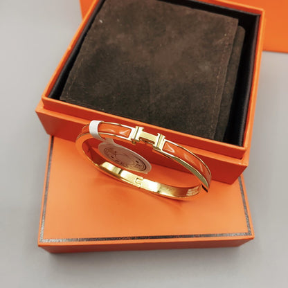 [Kincade Jewelrys]CLASSIC HM CLIC RED 8MM ENAMEL BRACELET