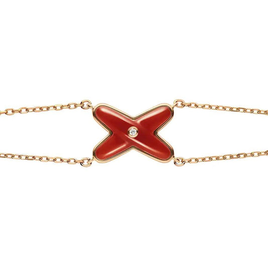 [Kincade Jewelrys]JEUX BRACELET CARNELIAN PINK GOLD 1 DIAMOND