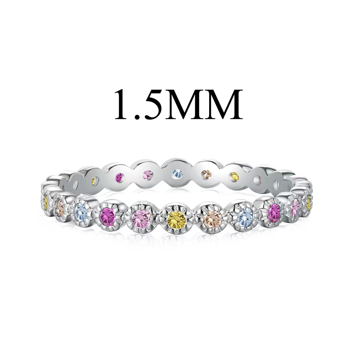 [Kincade Jewelery]Radiant Sparkling Round Cut Daily Ring