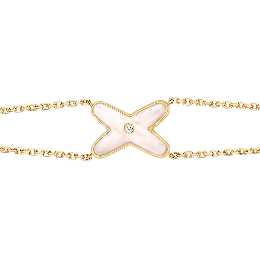 [Kincade Jewelrys]JEUX BRACELET WHITE MOP GOLD 1 DIAMOND