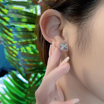 [Kincade Jewelrys]JEUX DE SILVER DIAMOND EARRINGS