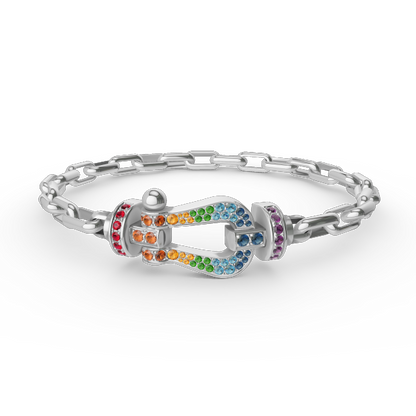 [Kincade Jewelrys]FORCE LARGE HORSESHOE CLASP  METAL BRACELET