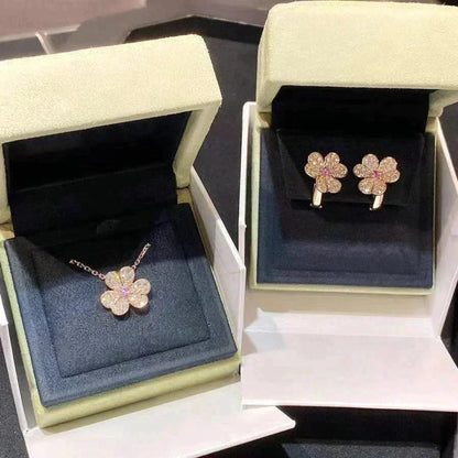 [Kincade Jewelrys]FRIVOLE ROSE GOLD FLOWER DIAMOND NECKLACE