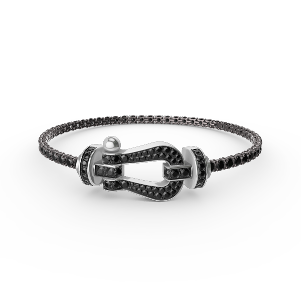 [Kincade Jewelrys]FORCE  LARGE HORSESHOE FULL DIAMOND TENNIS BRACELET