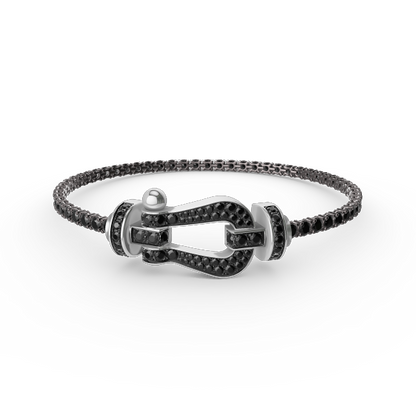 [Kincade Jewelrys]FORCE  LARGE HORSESHOE FULL DIAMOND TENNIS BRACELET